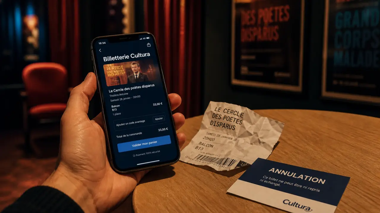 Cultura billetterie spectacle sur smartphone : vérifications pour réserver sans erreur
