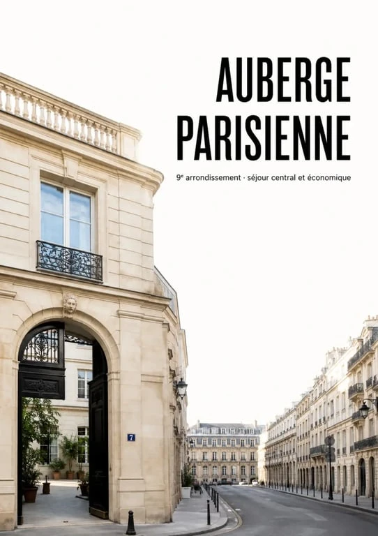 Auberge de jeunesse BVJ Paris Opéra Montmartre, façade historique et ambiance parisienne dans le 9e arrondissement