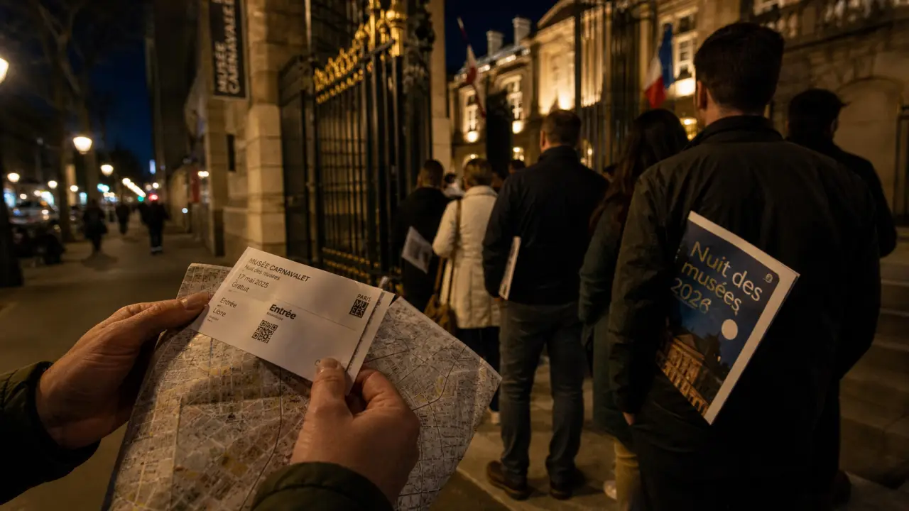 Nuit des musées 2026 paris : file de visiteurs devant un musée