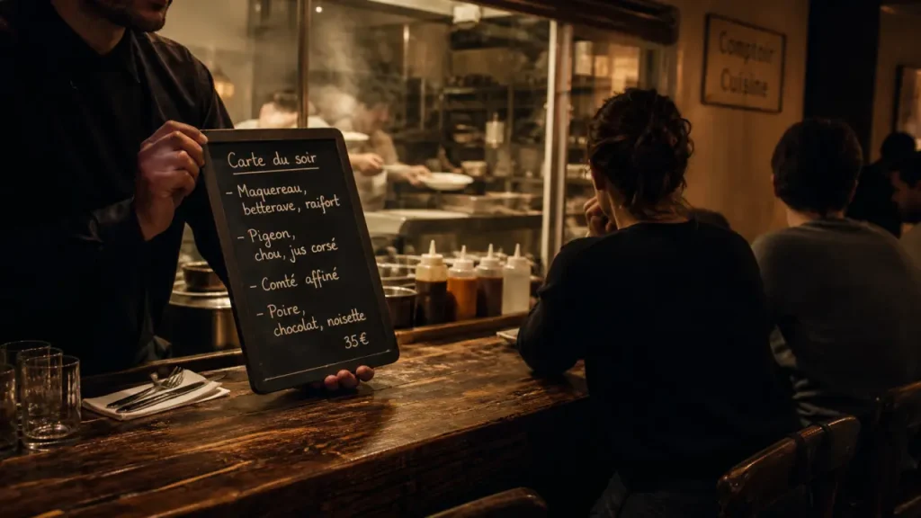 Restaurant comptoir cuisine à Bordeaux : ambiance, quartier, carte courte, le bon choix