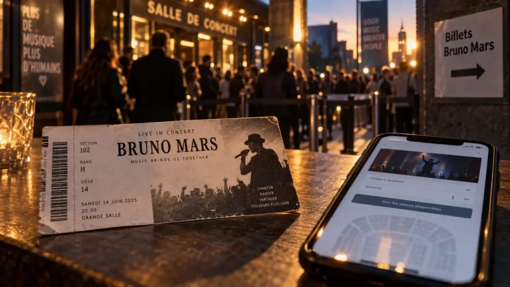 Billets de concert Bruno Mars : vérifiez ces points avant d’acheter