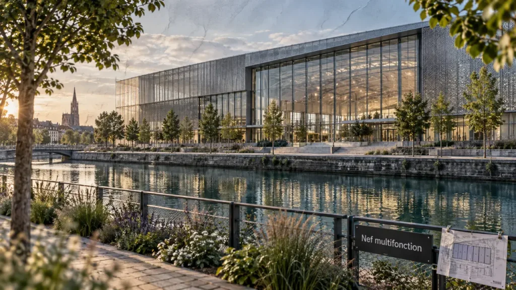 Le nouveau parc des expositions de Strasbourg mise sur 24 000 m² et quatre halls interconnectés