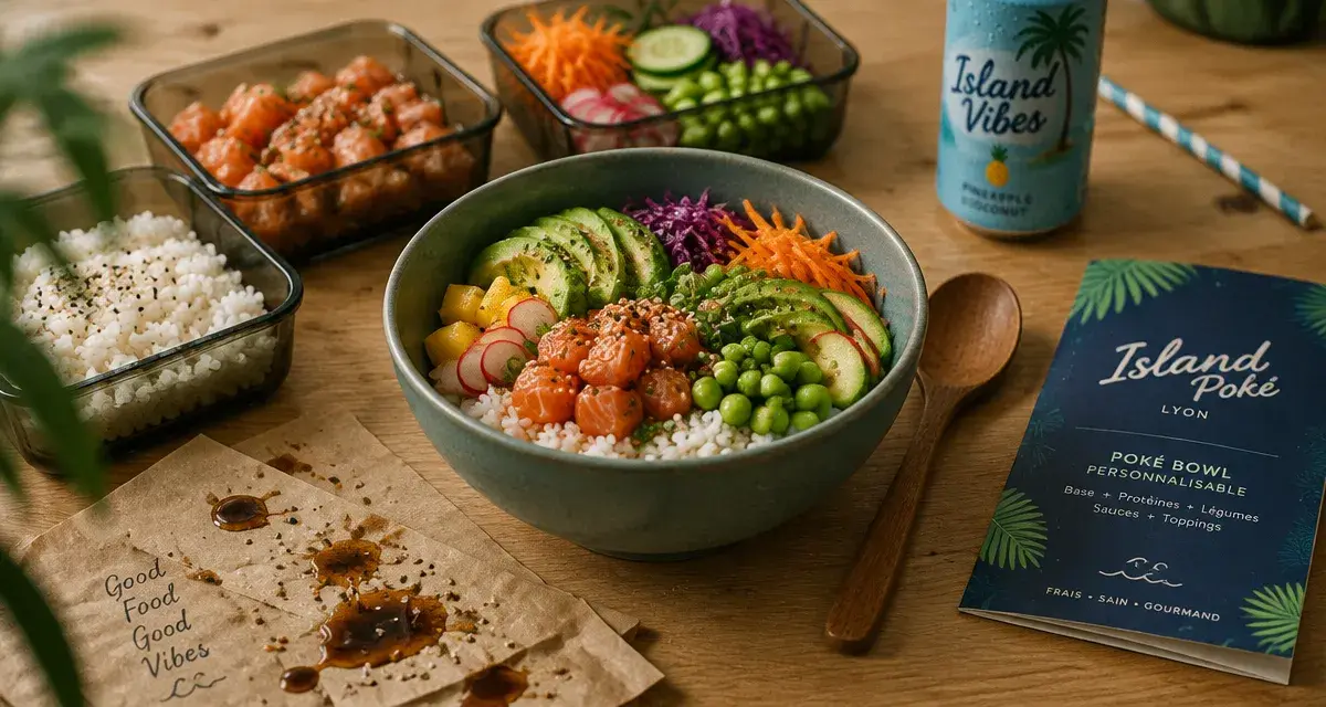 Island poké lyon opéra poké bowls : poké bowl au saumon