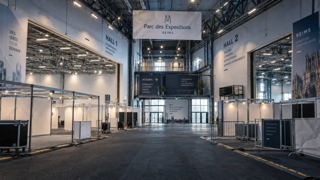 Le Parc des expositions de Reims accueille jusqu’à 3 000 personnes sur 13 000 m² couverts