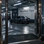 Entrée du Q-Park Meyerbeer Opéra, parking central à Paris